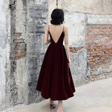 Damsel in Velvet Evening Dress