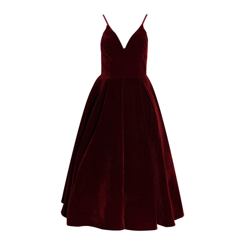Damsel in Velvet Evening Dress