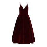 Damsel in Velvet Evening Dress