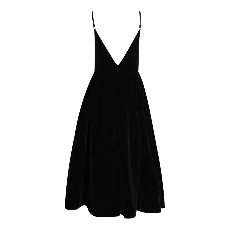 Damsel in Velvet Evening Dress