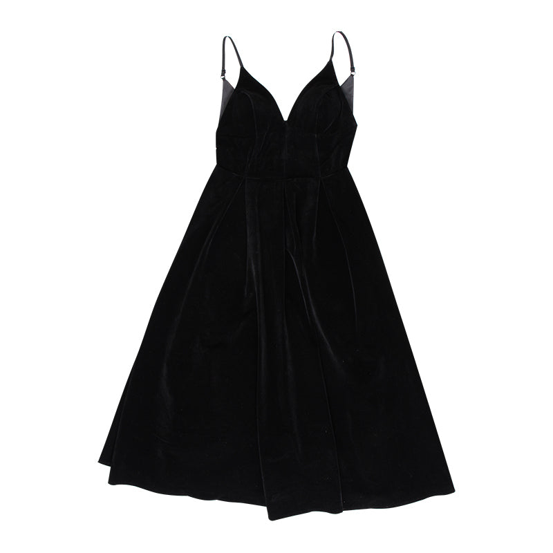 Damsel in Velvet Evening Dress