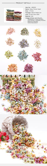 Multicolour Silk Blossom Flower Heads Artificial Flowers
