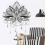 Mandala Lotus Vinyl Wall Stickers Removable Wall Decal