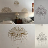 Mandala Lotus Vinyl Wall Stickers Removable Wall Decal