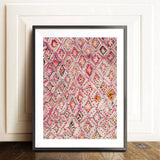 Moroccan Rug Pink Posters and Prints Eclectic Home Decor