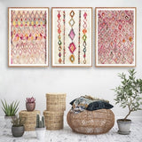 Moroccan Rug Pink Posters and Prints Eclectic Home Decor