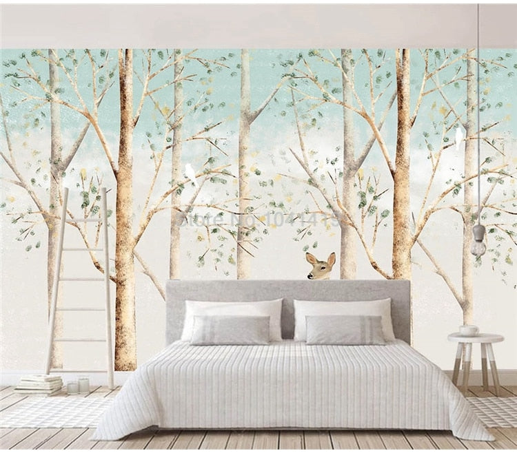 Elk Deer Forest Wall Murals Wallpaper