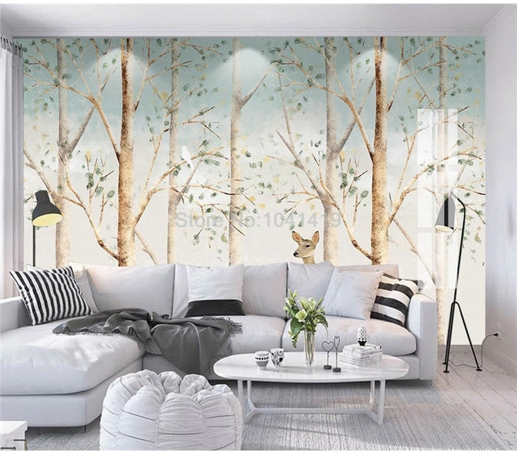 Elk Deer Forest Wall Murals Wallpaper