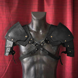 Medieval Steampunk Leather Battle Shoulder Armour