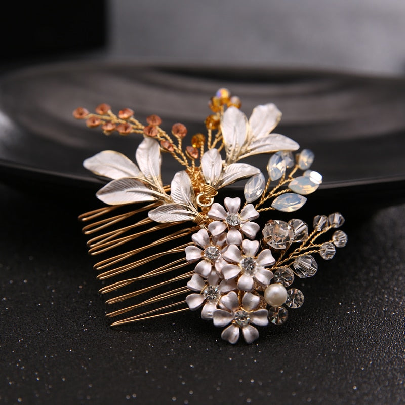 Champagne Eloise Tiara and Hair Comb