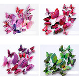 12 Double Layer Butterfly Wall Sticker Magnets - Woodland Gatherer