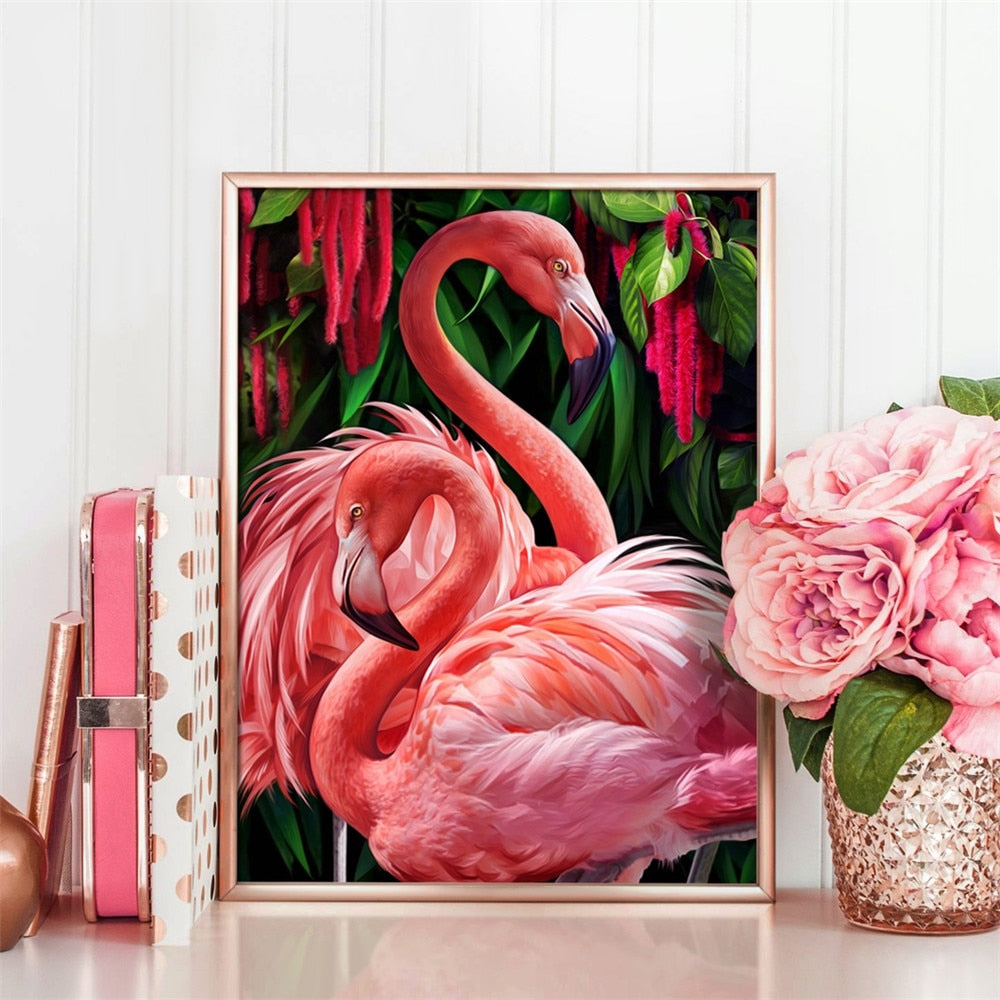 Flamingos DIY Crystal Mosaic Painting