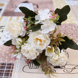 Vintage Silk Peony Bouquet Artificial Flowers