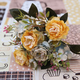 Vintage Silk Peony Bouquet Artificial Flowers