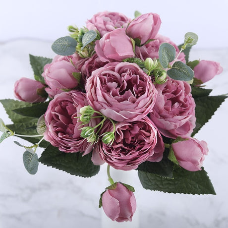 All The Colours Peonies Silk Artificial Flowers