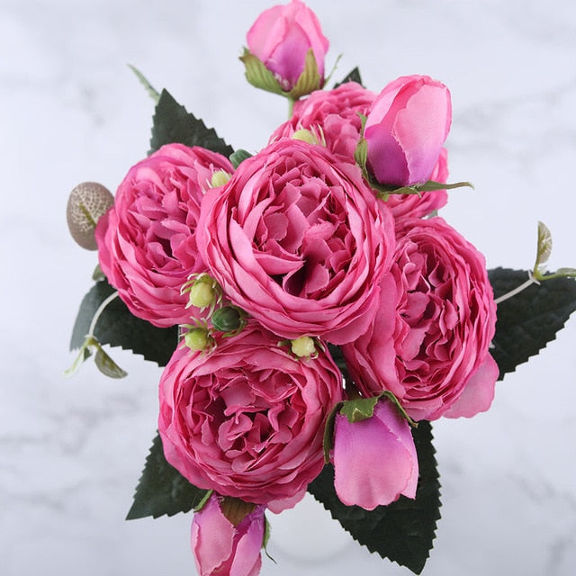 All The Colours Peonies Silk Artificial Flowers