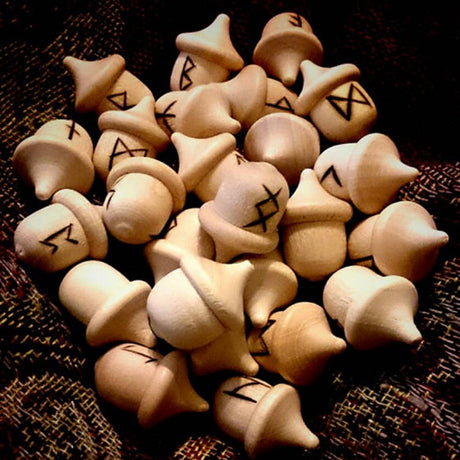 Ten Waldorf Acorns DIY Plain Unfinished Wood Montessori Educational Toys