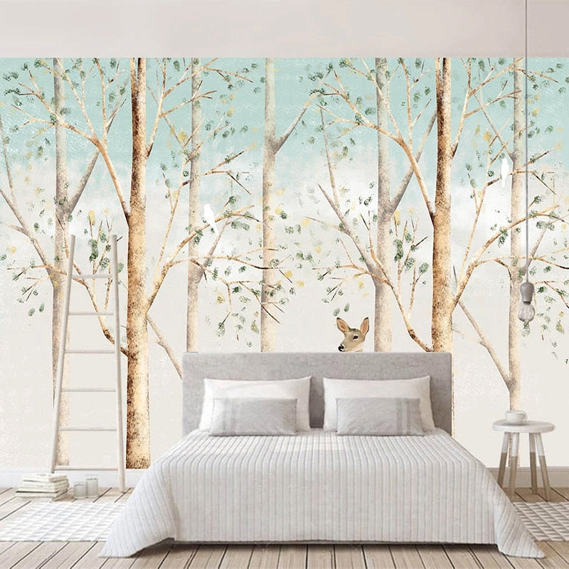 Elk Deer Forest Wall Murals Wallpaper