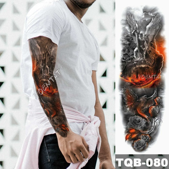 Lion King - Large Arm Sleeve Temporary Tattoo