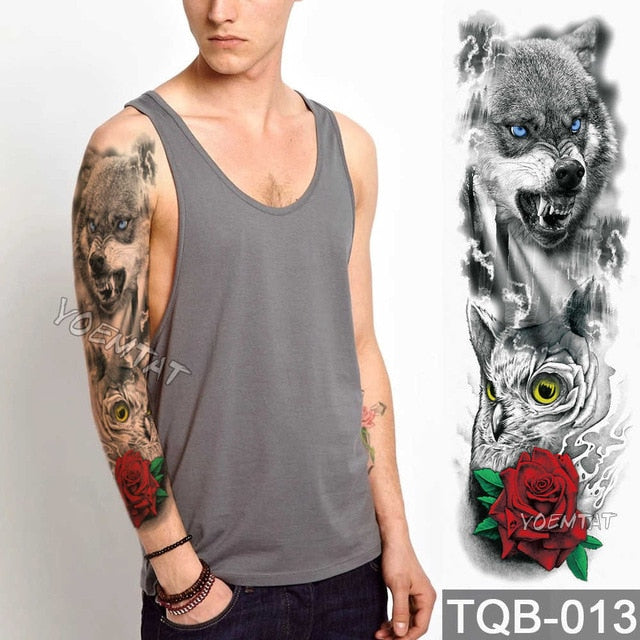 Lion King - Large Arm Sleeve Temporary Tattoo