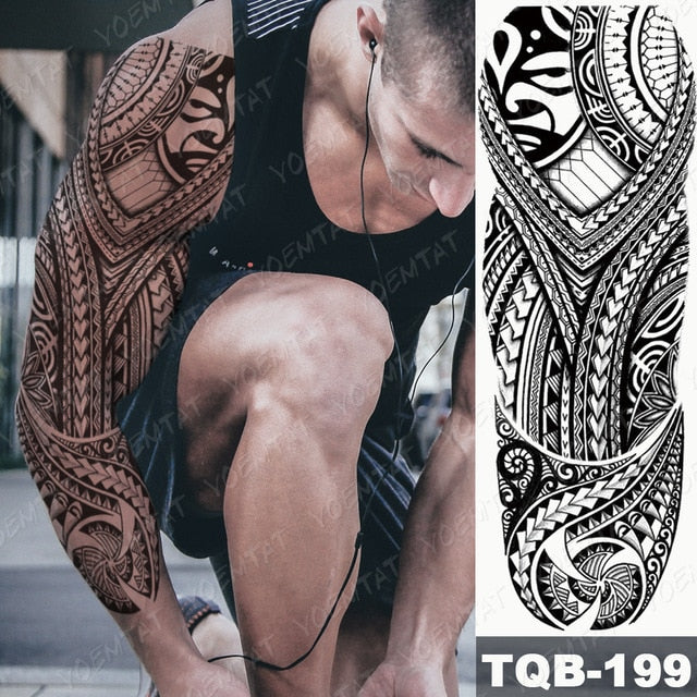 Lion King - Large Arm Sleeve Temporary Tattoo