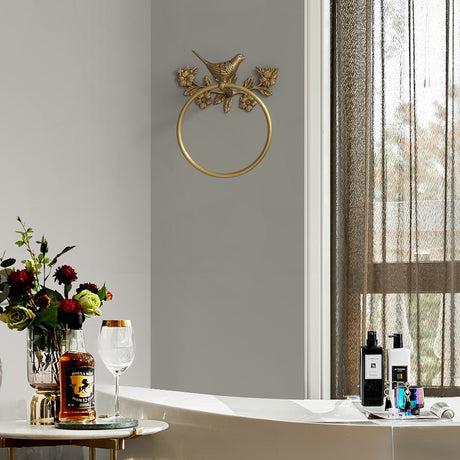 Woodland Birdy Bathroom Accessories Bird Towel Ring, Toilet Roll Holder and Towel Bar