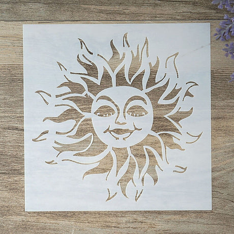 Smiling Sun Stencil 13 cm DIY Layering Stencil