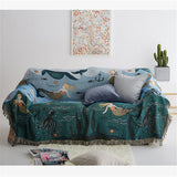Nordic Mermaids Throw Blanket