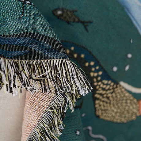 Nordic Mermaids Throw Blanket