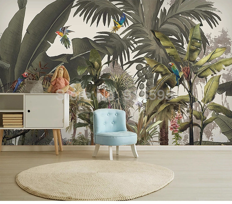 Jungle Life Wallpaper Waterproof Self-adhesive Mural Sticker