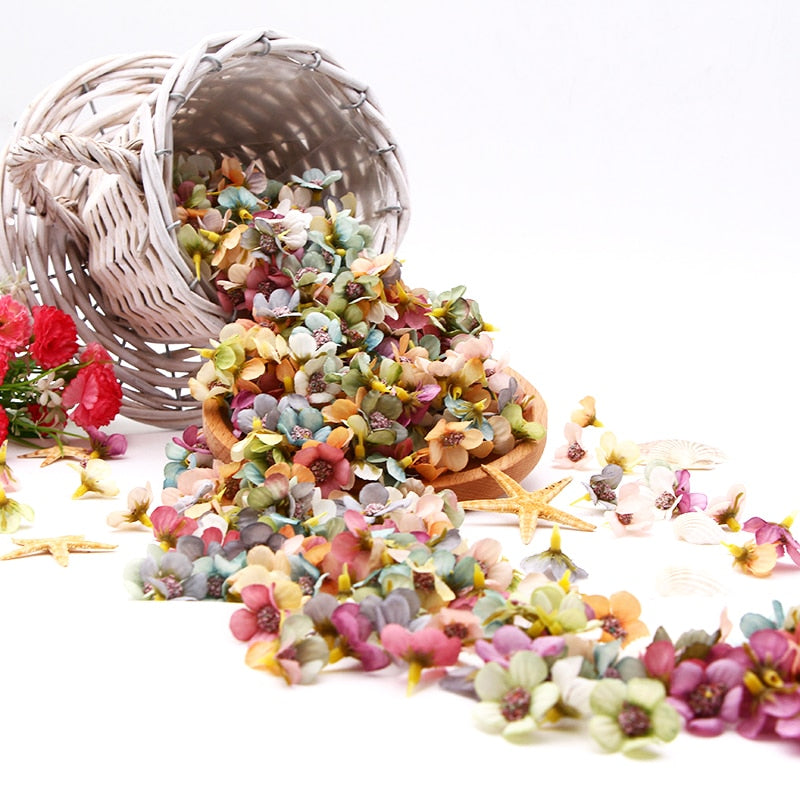 Multicolour Silk Blossom Flower Heads Artificial Flowers