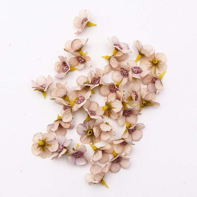 Multicolour Silk Blossom Flower Heads Artificial Flowers