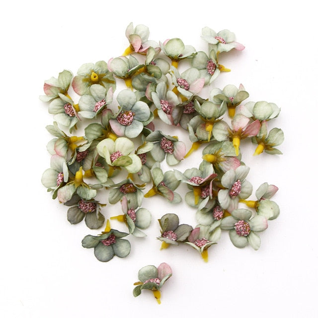 Multicolour Silk Blossom Flower Heads Artificial Flowers
