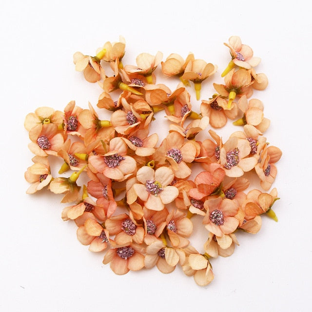 Multicolour Silk Blossom Flower Heads Artificial Flowers