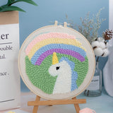 DIY Embroidery Kit Punch Needle Cross Stitch for Beginner DIY Craft Kits