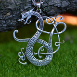 Viking Necklace Dragon Amulet Pendant Necklace Norse Talisman Jewellery