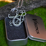 Viking Necklace Dragon Amulet Pendant Necklace Norse Talisman Jewellery