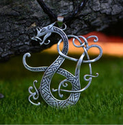 Viking Necklace Dragon Amulet Pendant Necklace Norse Talisman Jewellery