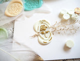 Embossed 3D Rose Flower Wax Seal Stamp Wedding Laurel Wax Stamp Envelope Seal