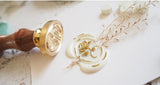 Embossed 3D Rose Flower Wax Seal Stamp Wedding Laurel Wax Stamp Envelope Seal