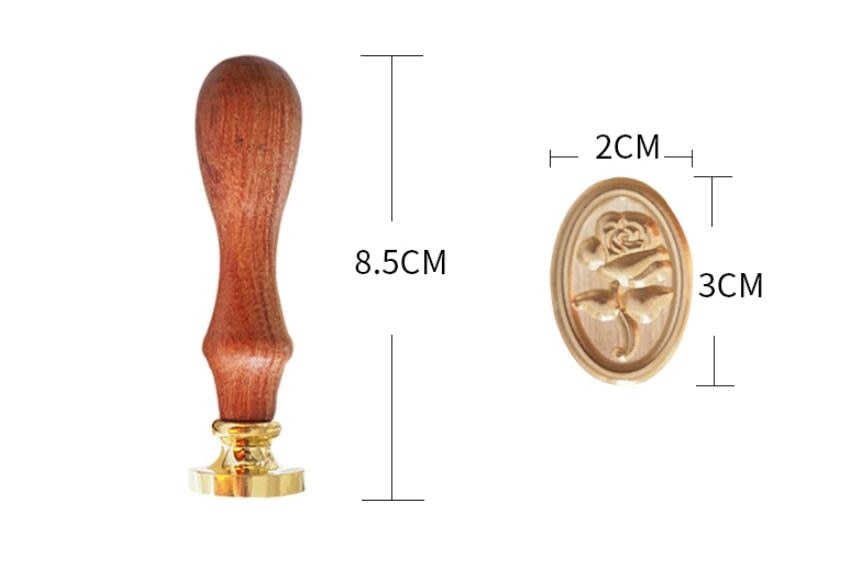 Embossed 3D Rose Flower Wax Seal Stamp Wedding Laurel Wax Stamp Envelope Seal