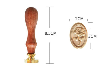Embossed 3D Rose Flower Wax Seal Stamp Wedding Laurel Wax Stamp Envelope Seal