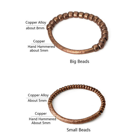 Handmade Hammered Pure Copper Bracelet Unisex Jewellery