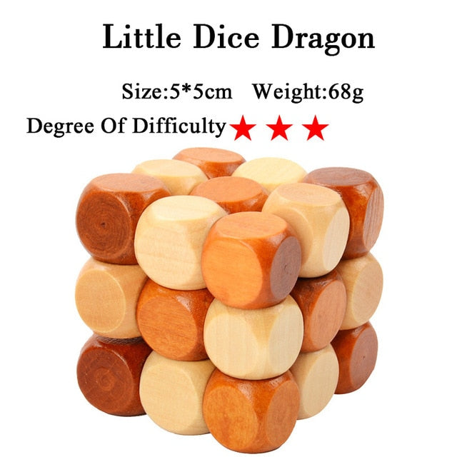 IQ Brain Teaser 3D Wooden Interlocking Puzzles