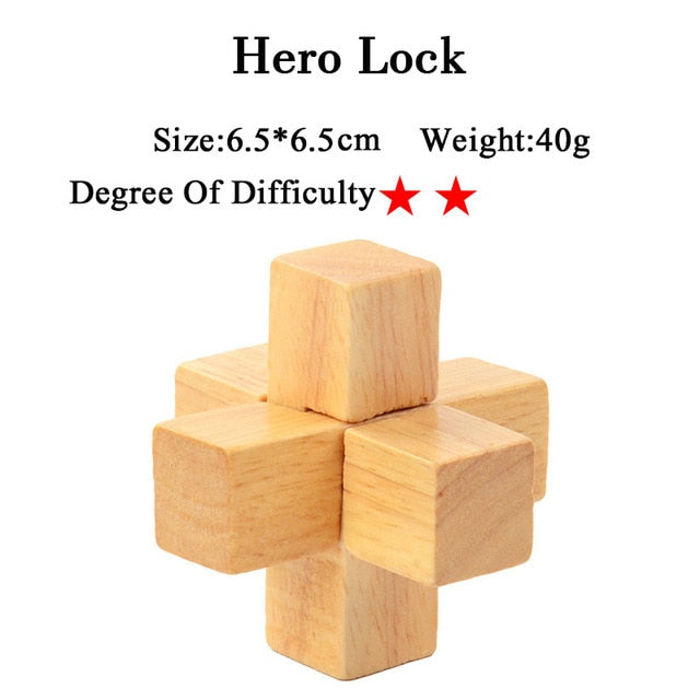 IQ Brain Teaser 3D Wooden Interlocking Puzzles
