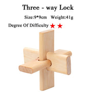 IQ Brain Teaser 3D Wooden Interlocking Puzzles
