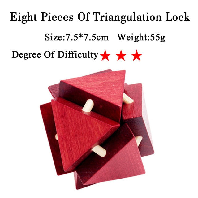 IQ Brain Teaser 3D Wooden Interlocking Puzzles