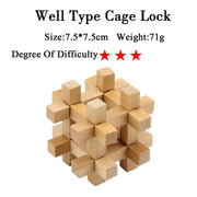 IQ Brain Teaser 3D Wooden Interlocking Puzzles
