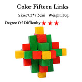 IQ Brain Teaser 3D Wooden Interlocking Puzzles