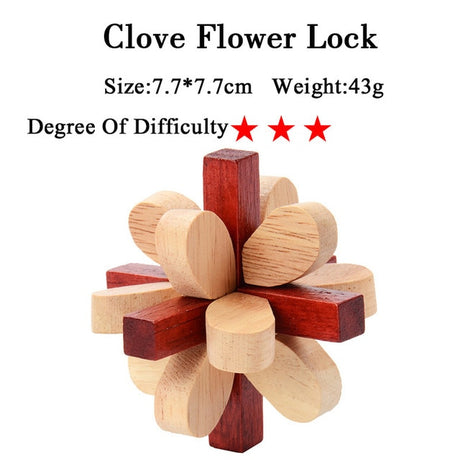 IQ Brain Teaser 3D Wooden Interlocking Puzzles